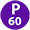 A 60 minute short stay parking icon